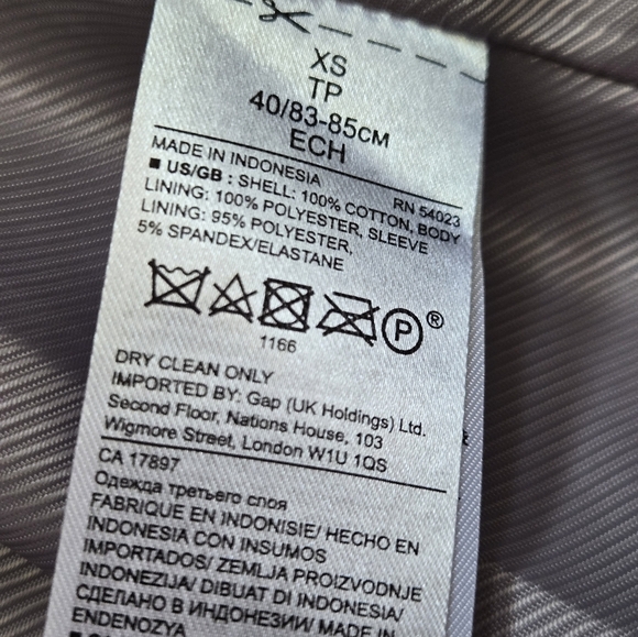 Banana Republic Light Gray Collarless Coat. Size XS - Picture 10 of 12